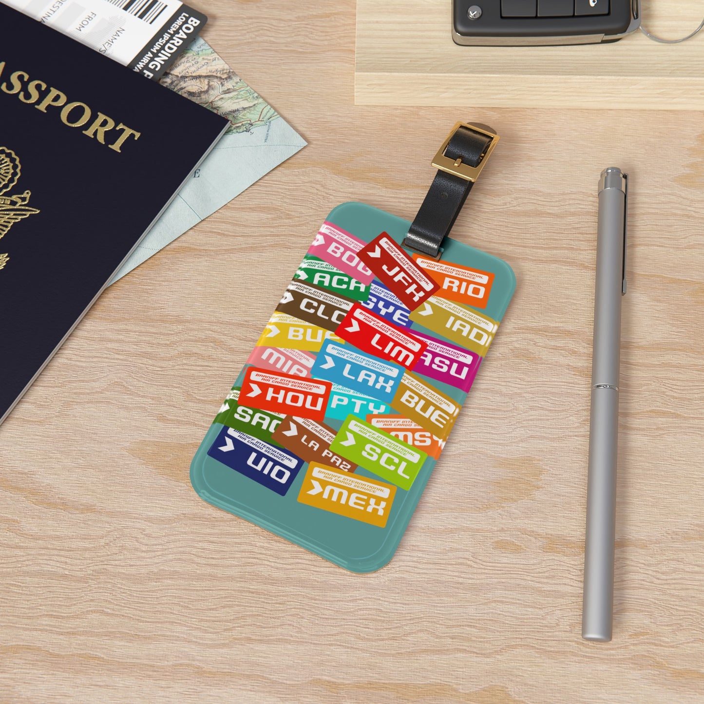 Luggage Tag Personalized End of the Plain Plane Air Cargo Tag South America Domestic US 1965