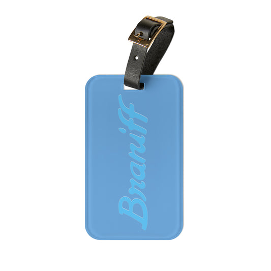 Luggage Tag Personalized Original Braniff Ultra Light Corvette Blue 1978