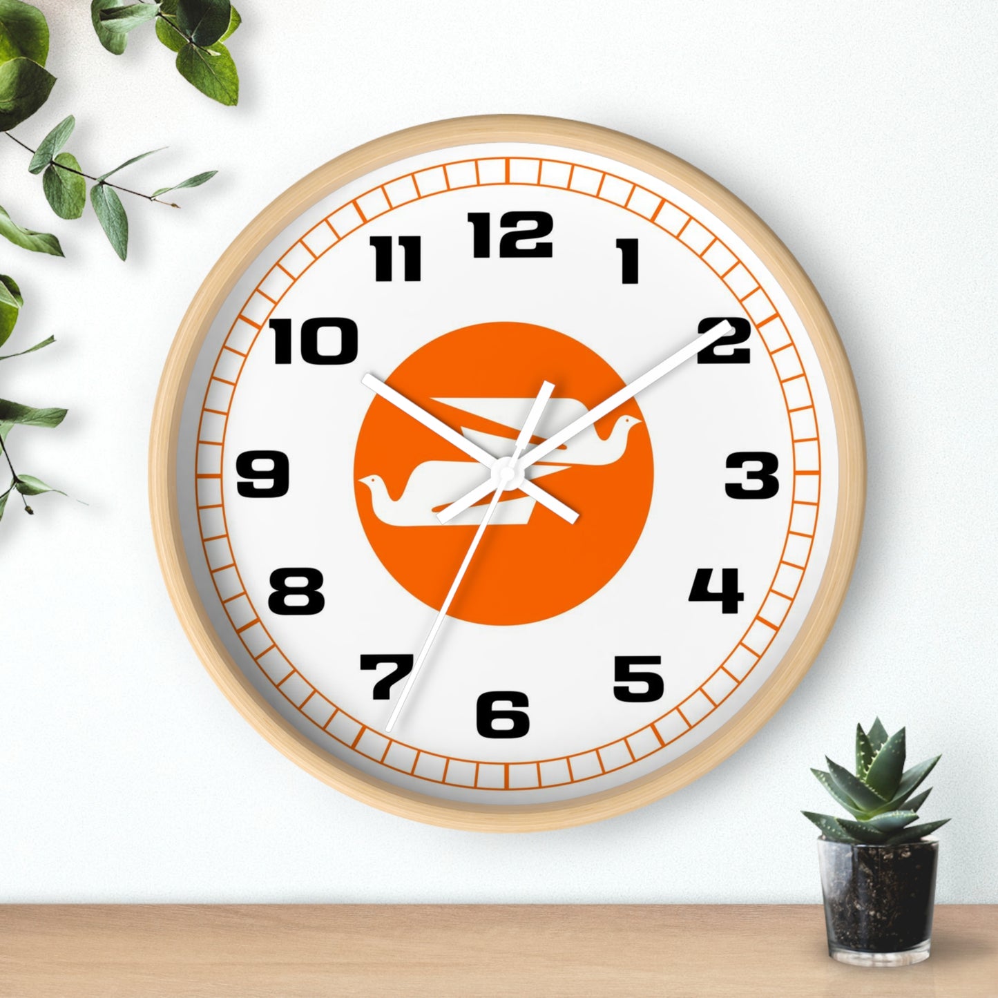 Wall Clock Braniff Boeing 727 Bulkhead with Bluebird of Happiness Orange