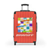 Braniff Ultra Space Jet Luggage Suitcase McDonnell Douglas DC-8-62 Jets Solid Color Scheme Alexander Girard Braniff Two Stripe