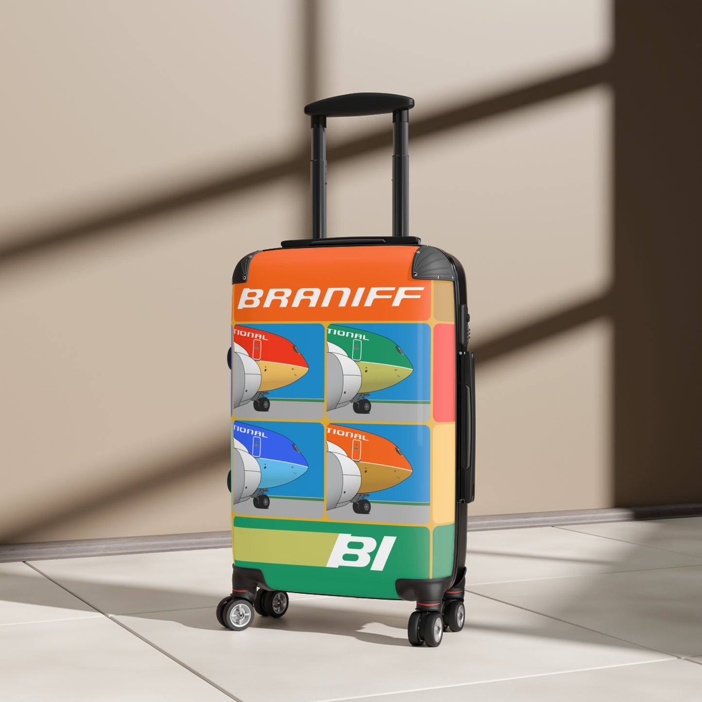 Braniff Ultra Space Jet Luggage Suitcase Boeing 720 Two Tone Super Jets