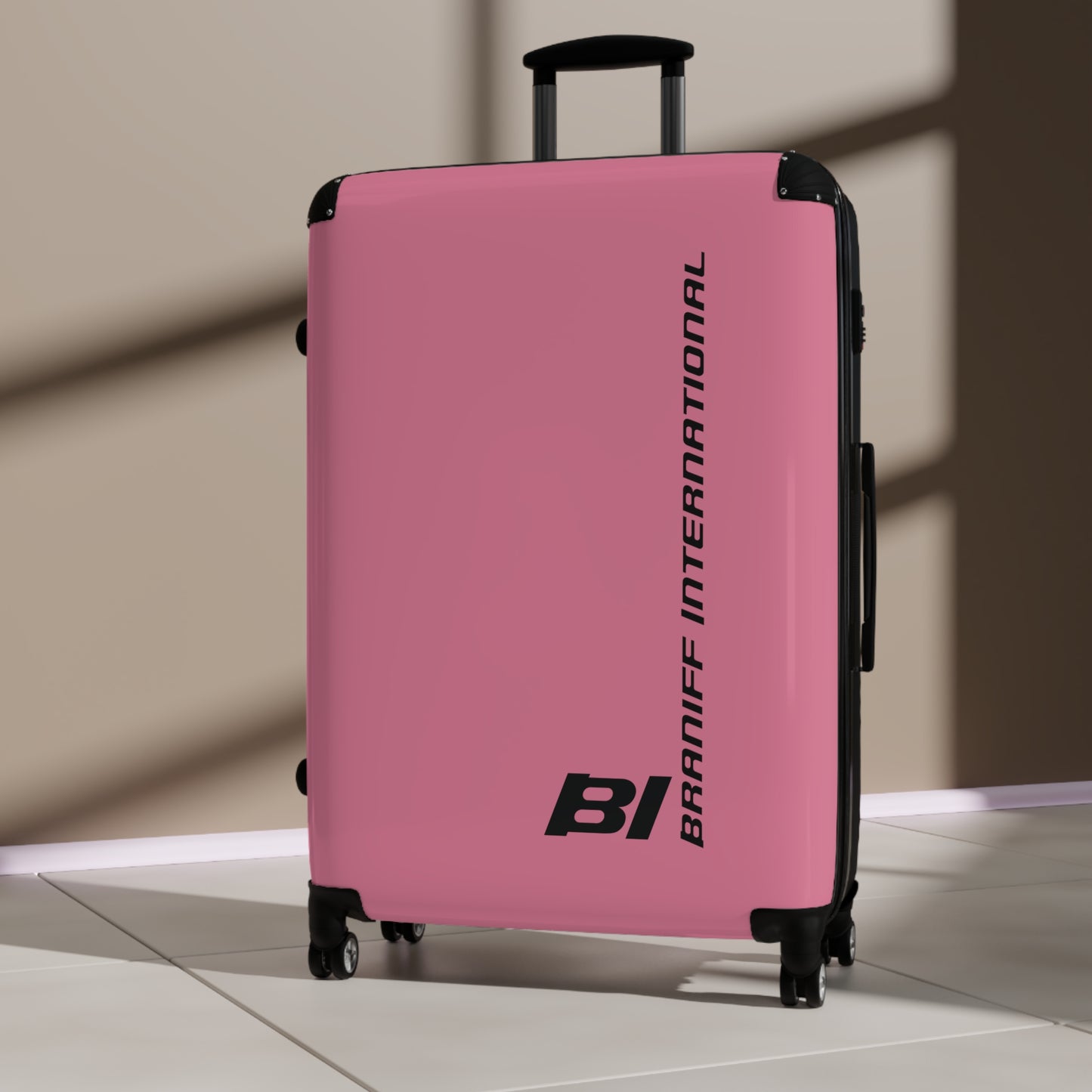 Braniff Ultra Space Jet Luggage Suitcase Braniff Alexander Girard Design End of the Plain Plane 1965 1967 Pink