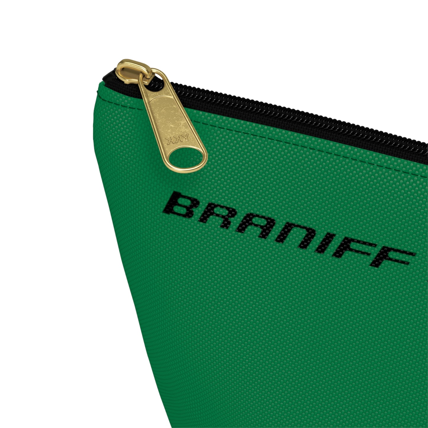 Braniff End of the Plain Bag Accessory Toiletry Makeup Travel Pouch Luggage with T-bottom Panagra Green