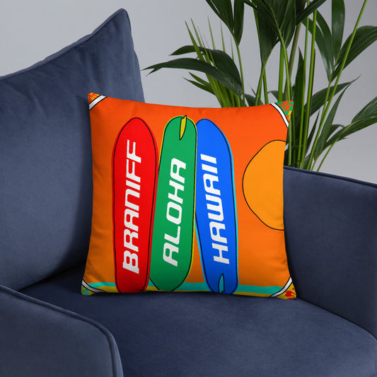 Pillow or Lumbar Bar Pillow Braniff Aloha Hawaii 1978
