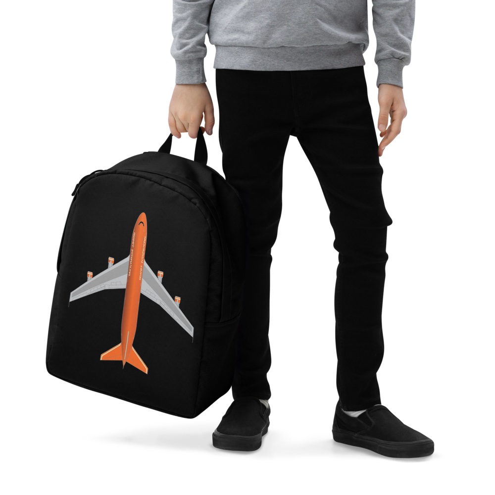 Backpack Braniff Boeing 747 Ultra Space Jumbo Jet Orange Black