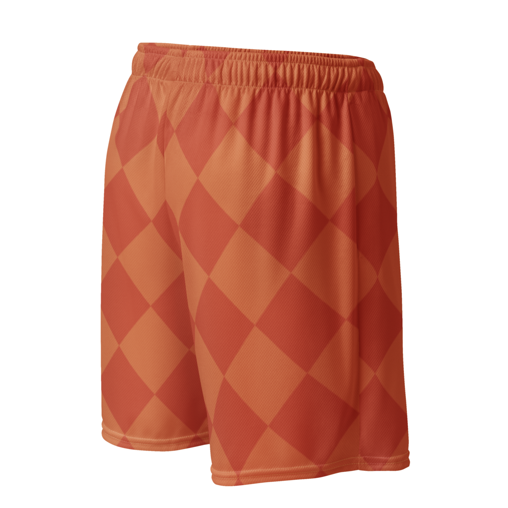 Shorts Men's Women's Braniff Alexander Girard Design Checks Orange 1965