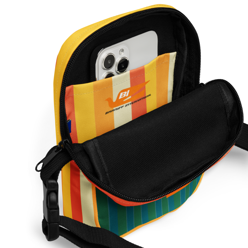 Utility Crossbody Bag Braniff End of the Plain Plane Stripes 1965