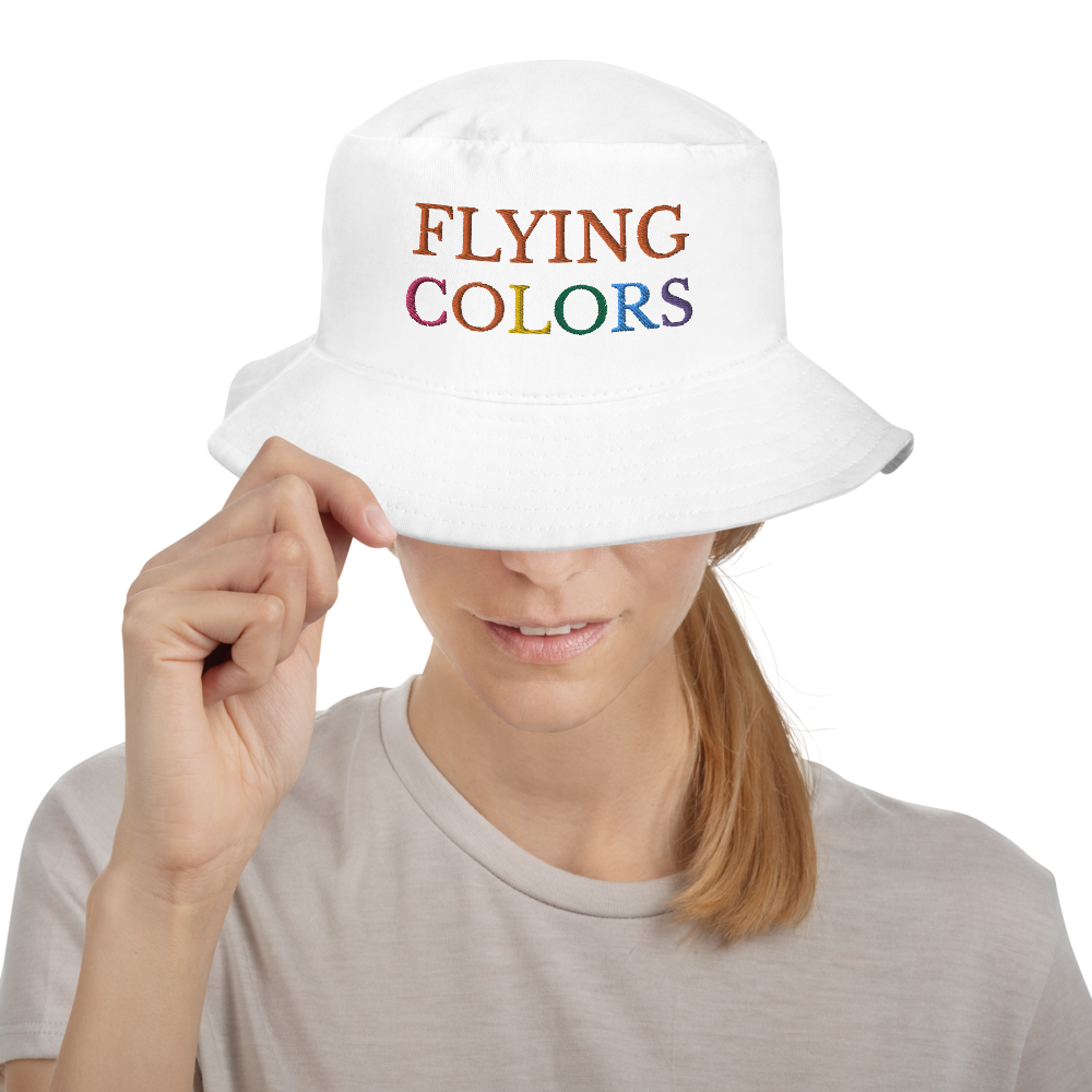 Bucket Hat Braniff Flying Colors of the World 1971