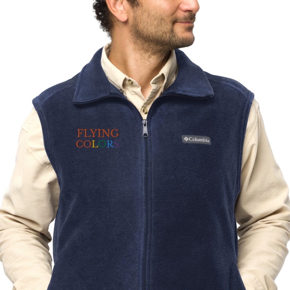 Vest Fleece Men's Braniff X Columbia with 1971 Flying Colors South America Logo