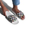 Braniff Mens Slides Flip Flop Shoes Alexander Girard Braniff Design Black White Check 1965