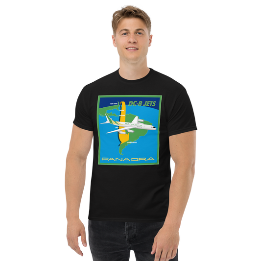 T-Shirt Shirt Short Sleeve Gildan Unisex Braniff Panagra McDonnell Douglas DC-8-62 Concept