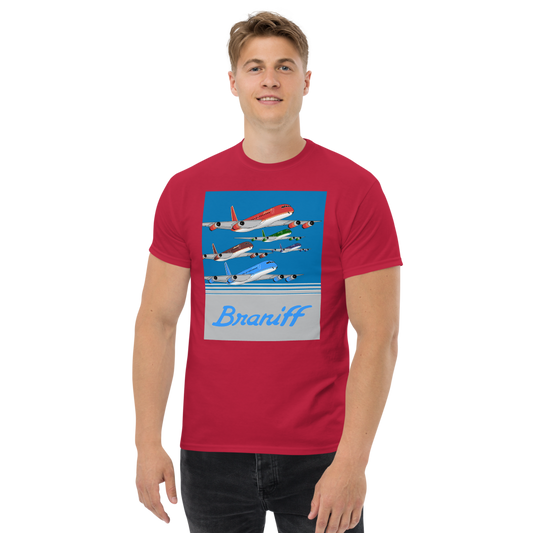 T-Shirt Shirt Short Sleeve by Gildan Braniff McDonnell Douglas DC-8-62 Inflight 1978 Ultra Color Scheme
