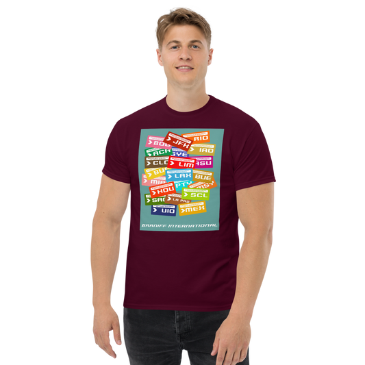 T-Shirt Shirt Short Sleeve by Gildan Men's Women's Braniff Luggage Tag Destinations