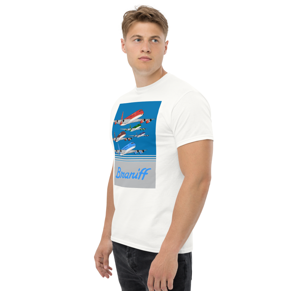 T-Shirt Shirt Short Sleeve by Gildan Braniff McDonnell Douglas DC-8-62 Inflight 1978 Ultra Color Scheme