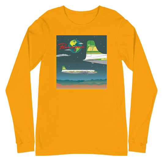 Long Sleeve Shirt Mens Womens Braniff Panagra DC-7B