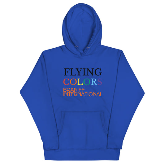Hoodie Cotton Sweatshirt Men's Women's Braniff Flying Colors South America 1971