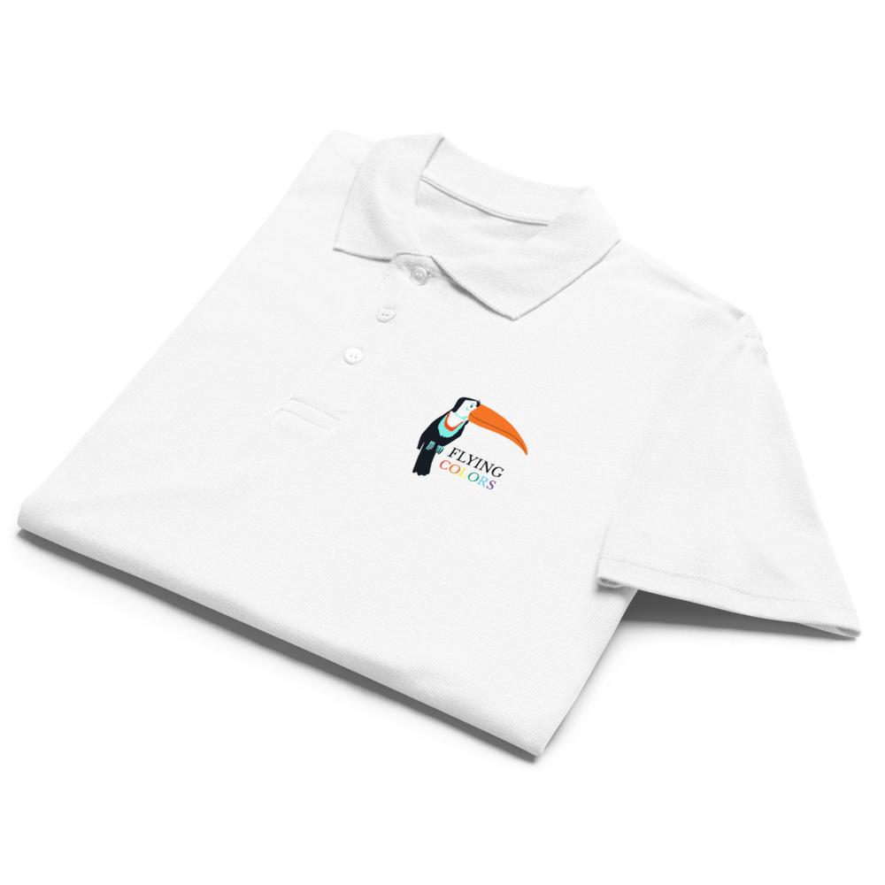 Polo Shirt Premium Pique Braniff Toucan South America with Flying Colors