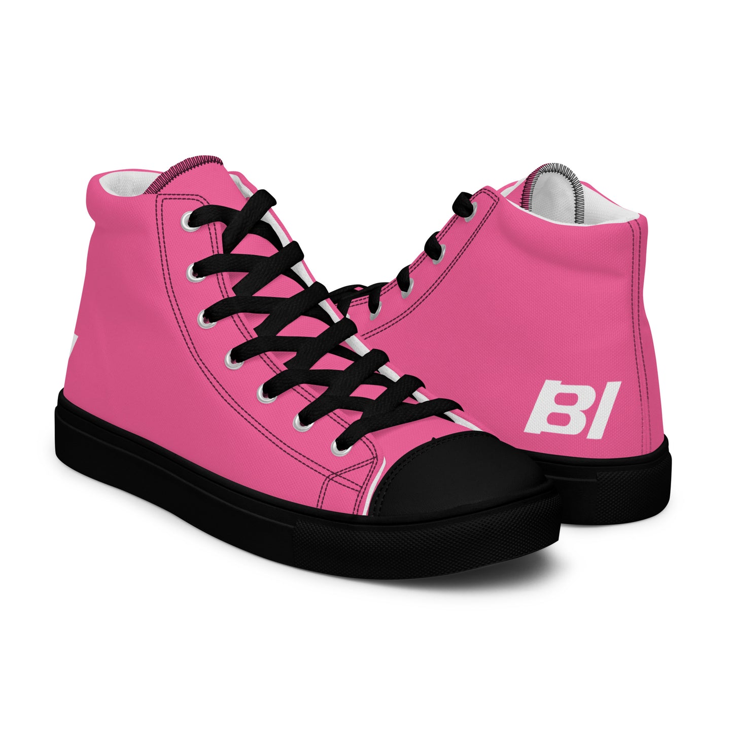 Braniff Sky High Top Canvas Shoes Womens BI Logo End of the Plain Plane 1965 Pink ONLY Available in Certain Countries See List Below