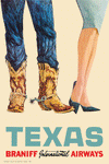 Texas, Braniff International Airways, 1960s [Cowboy boots] - Premium Open Edition