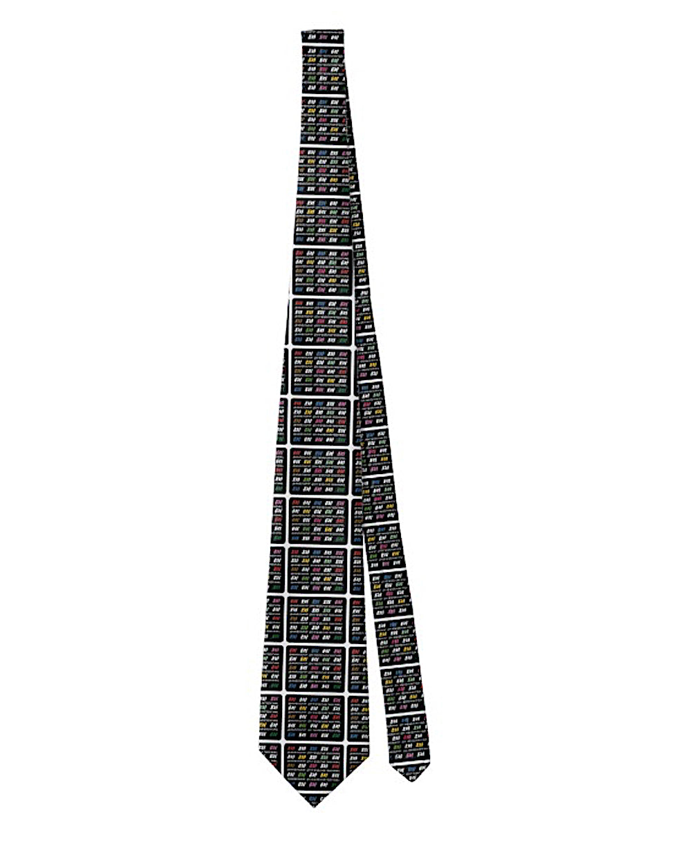 Necktie Men's Braniff Alexander Girard Design BI Multi Color with White Border