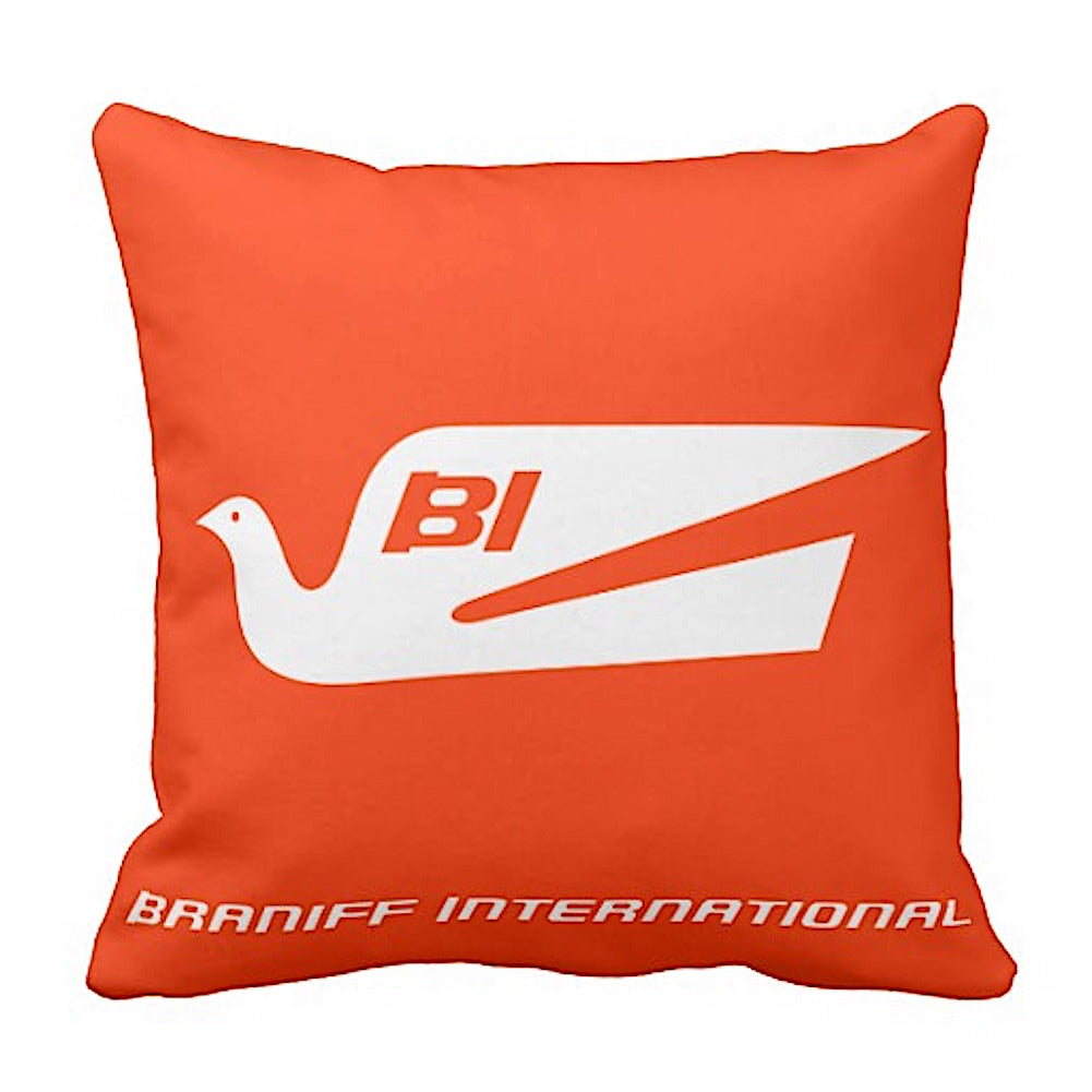 Pillow Braniff Alexander Girard Design Bluebird of Happiness BI Script Multiple Colors