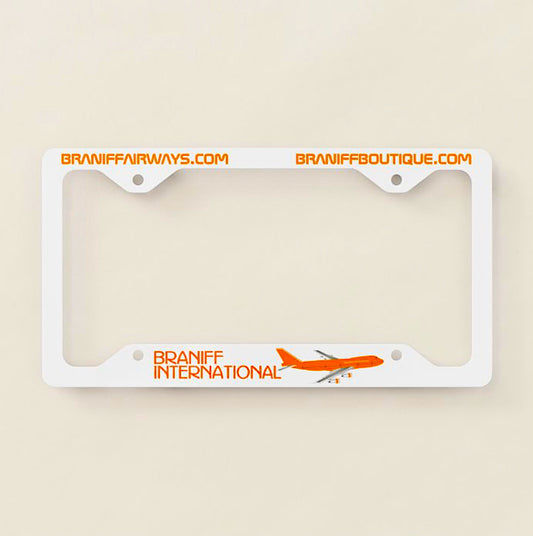Braniff Aluminum License Plate Frame
