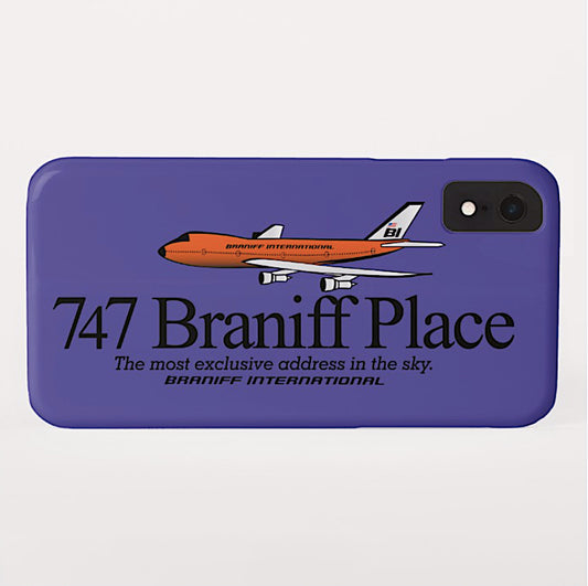 Phone Case iPhone and Galaxy Barely There Braniff 747 Exclusive Address Purple