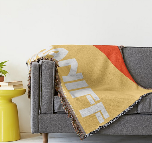 Throw Blanket 727 Braniff Place Two Tone Red