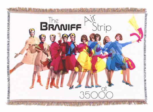 Throw Blanket Braniff Billboard Inflight Fashion Show