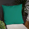 Pillow or Lumbar Bar Pillow Braniff Alexander Girard Aircraft Interior Design 1965 Green Blue
