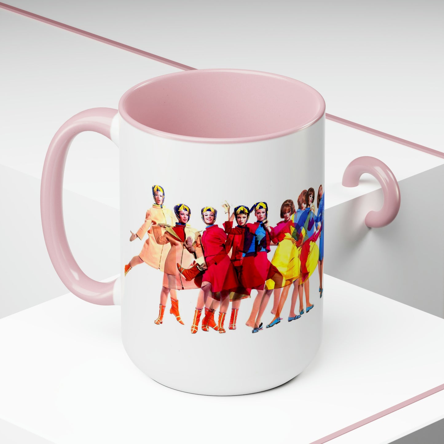 Coffee Mug 11 oz Braniff Air Strip I at 35000 Feet with Blue Interior