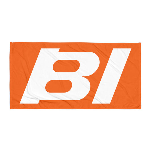 Bath and Beach Towel Sheet Extra Large Braniff Alexander Girard BI Logo End of the Plain Plane EOTPP 1967 Orange