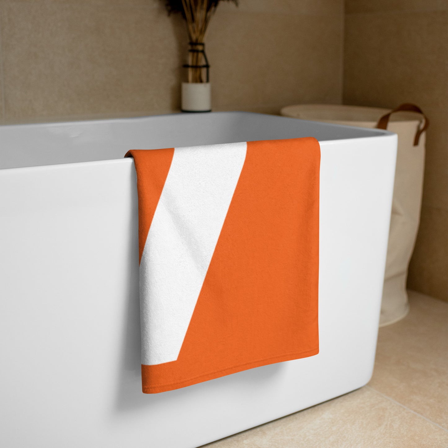 Bath and Beach Towel Sheet Extra Large Braniff Alexander Girard BI Logo End of the Plain Plane EOTPP 1967 Orange