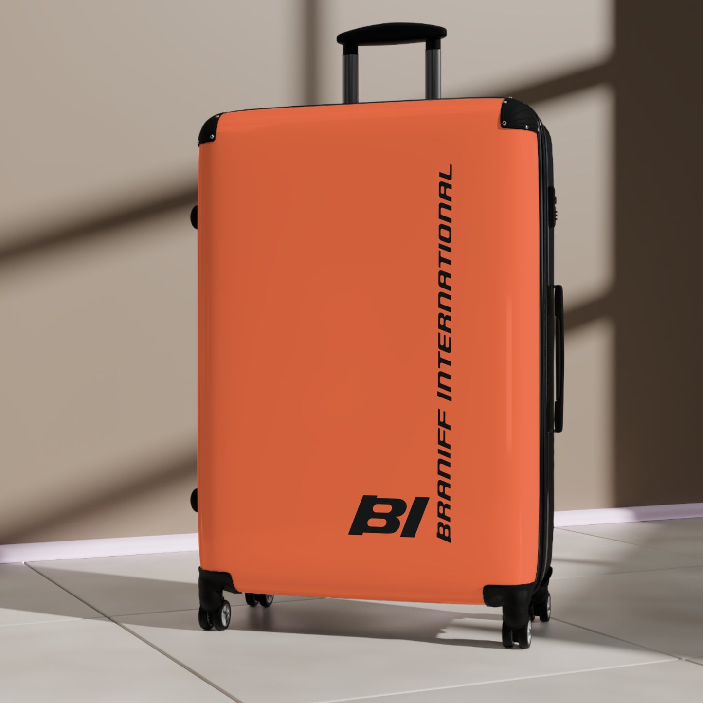 Braniff Ultra Space Jet Luggage Suitcase Braniff Alexander Girard Design End of the Plain Plane 1965 1967 Orange
