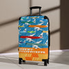 Braniff Luggage Suitcase EOTPP End of the Plain Plane Boeing 707 Fleet Jet Multi Color