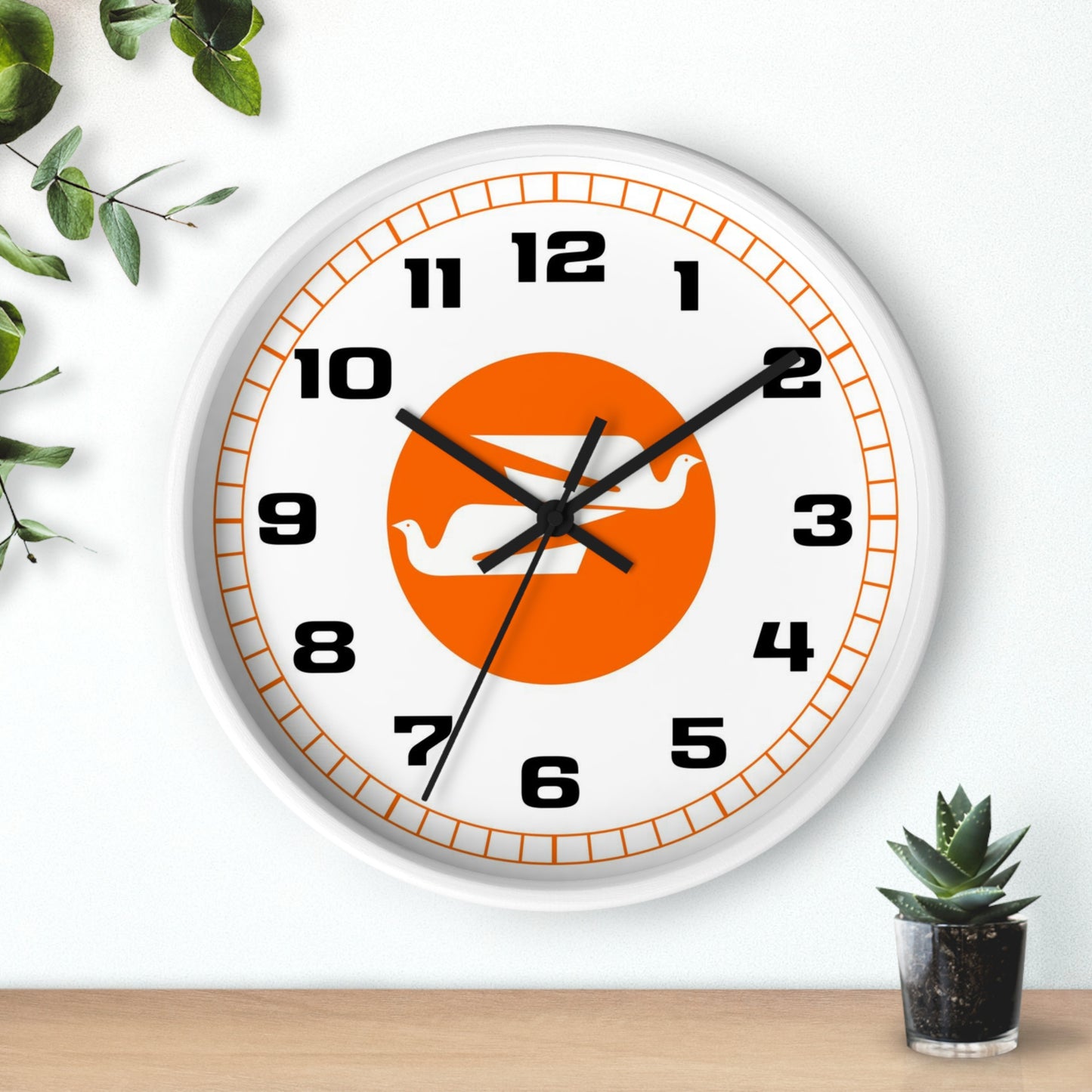 Wall Clock Braniff Boeing 727 Bulkhead with Bluebird of Happiness Orange