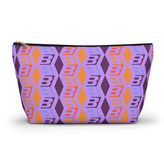 Braniff Inflight Accessory Toiletry Makeup Travel Pouch with T-bottom Wolf Gordon Design with  BI Logo