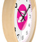 Wall Clock Braniff Boeing 727 Bulkhead with Bluebird of Happiness Pink