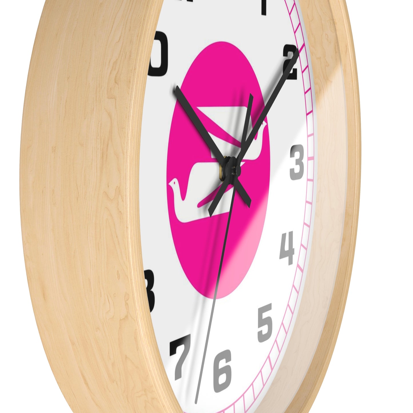 Wall Clock Braniff Boeing 727 Bulkhead with Bluebird of Happiness Pink