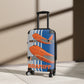 Braniff Ultra Space Jet Luggage Suitcase Boeing 747 Ultra Space Jumbo Jets in Flight Big Orange