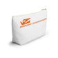 Braniff Inflight Accessory Toiletry Makeup Travel Pouch with T-bottom Bluebird of Happiness Orange