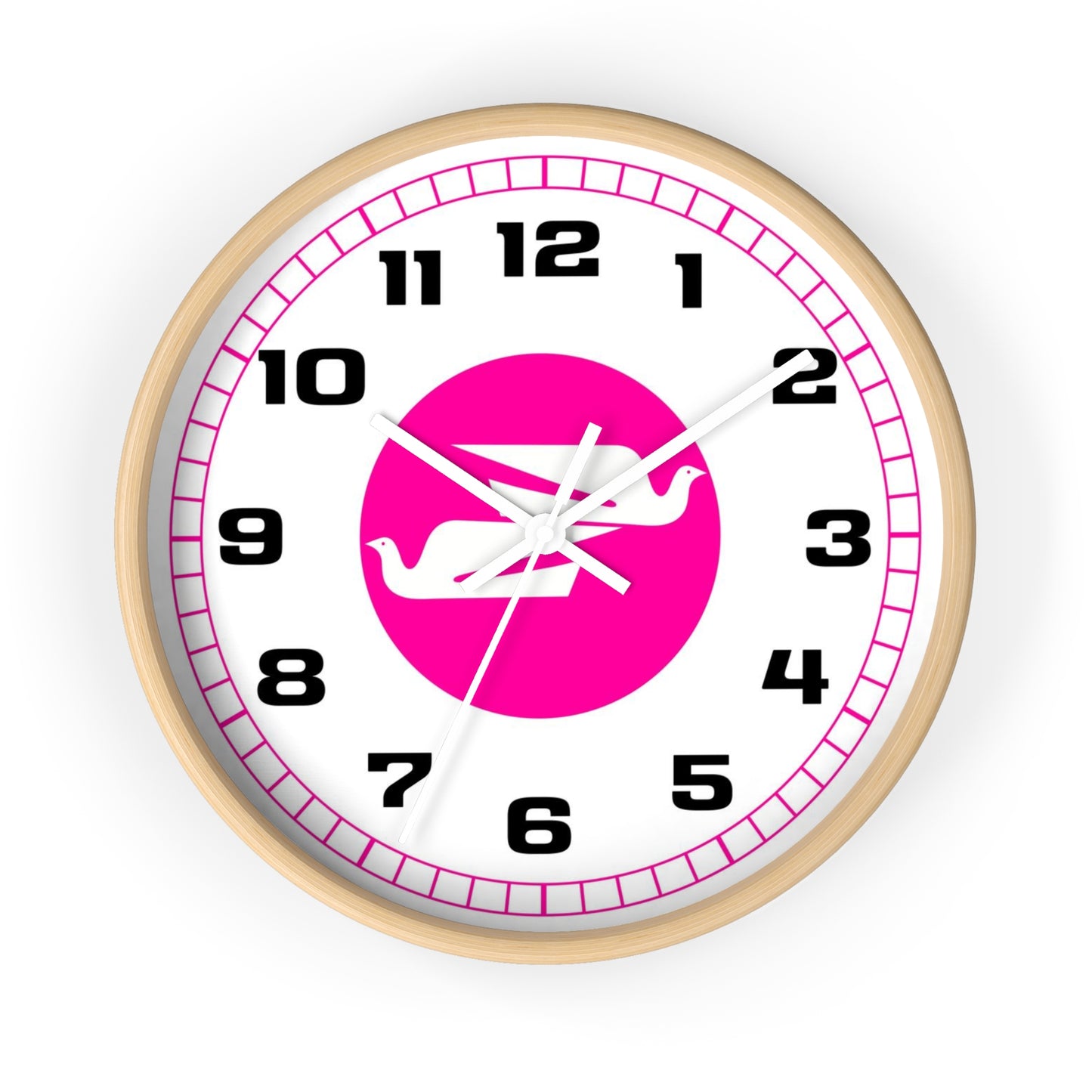 Wall Clock Braniff Boeing 727 Bulkhead with Bluebird of Happiness Pink