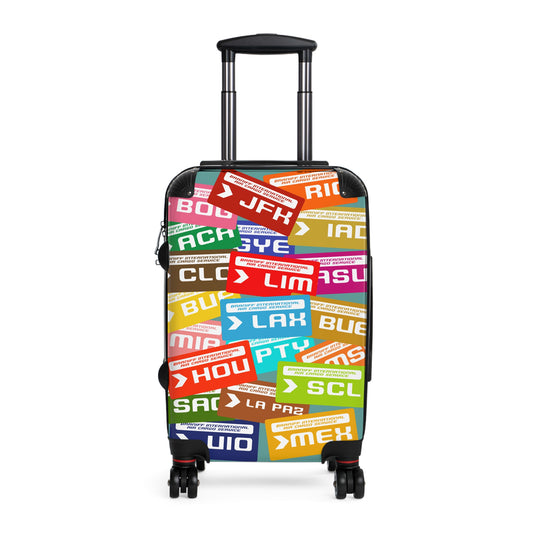 Braniff Ultra Space Jet Luggage Suitcase South America Luggage Tags Multi Color