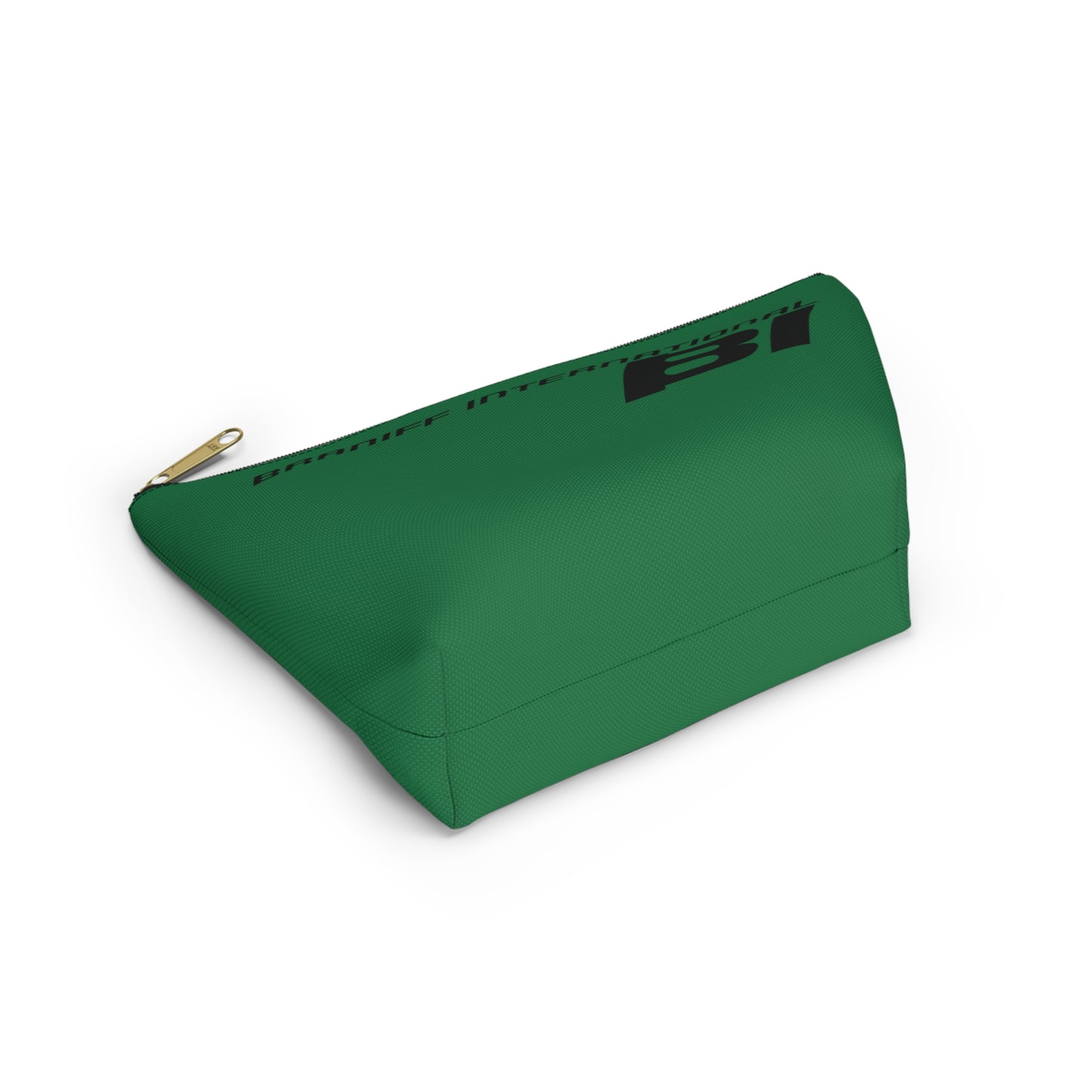 Braniff End of the Plain Bag Accessory Toiletry Makeup Travel Pouch Luggage with T-bottom Panagra Green