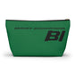 Braniff End of the Plain Bag Accessory Toiletry Makeup Travel Pouch Luggage with T-bottom Panagra Green