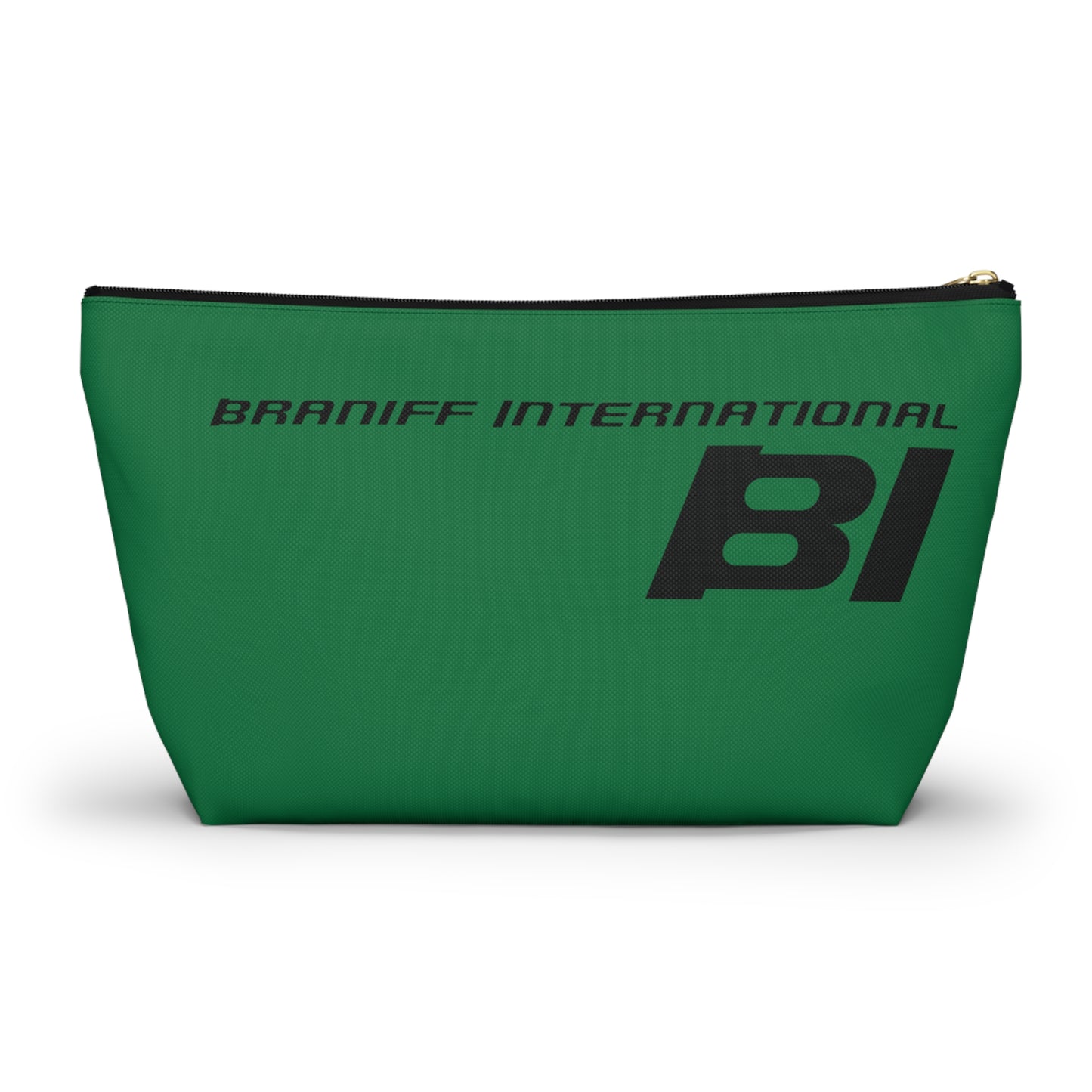 Braniff End of the Plain Bag Accessory Toiletry Makeup Travel Pouch Luggage with T-bottom Panagra Green