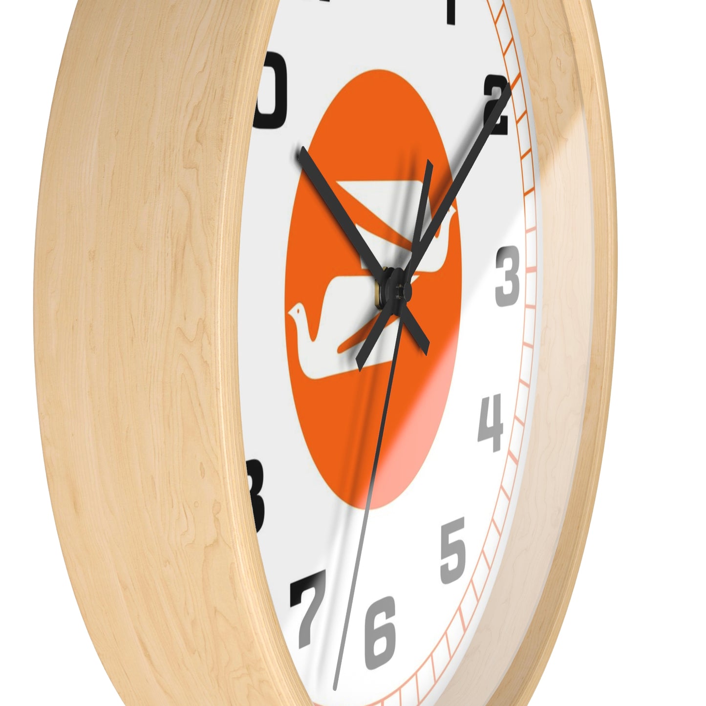 Wall Clock Braniff Boeing 727 Bulkhead with Bluebird of Happiness Orange