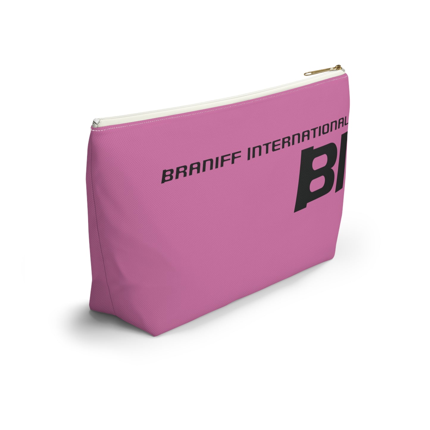 Braniff End of the Plain Bag Accessory Toiletry Makeup Travel Pouch Luggage with T-bottom Pink