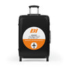 Braniff Luggage Suitcase EOTPP End of the Plain Plane Boeing 727 Circle Logo 1965 Orange