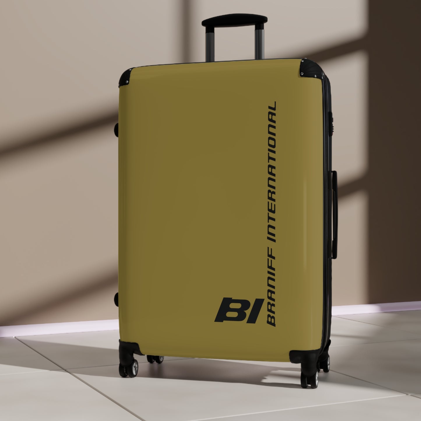 Braniff Ultra Space Jet Luggage Suitcase Braniff Alexander Girard Design End of the Plain Plane 1965 1967 Ochre